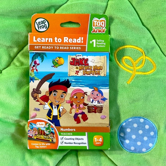 LeapFrog Book Tag Junior Jake Never Land Pirates Ages 1-4 - Picture 1 of 3